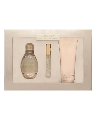 Sarah Jessica Parker Lovely Gift Set 100ml EDP + 200ml Body Lotion + 10ml Roller Ball-A326152