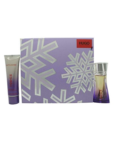 Hugo Boss Pure Purple Gift Set 30ml EDP + 50ml Body Lotion-F28425