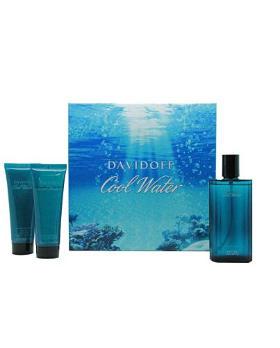 Davidoff Cool Water Gift Set 125ml EDT + 75ml Aftershave Balm + 75ml Shower Gel-G02837