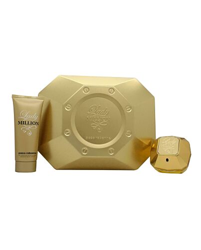 Paco Rabanne Lady Million Gift Set 80ml EDP + 100ml Body Lotion-I30693