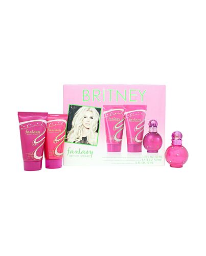 Britney Spears Fantasy Gift Set 15ml EDP + 50ml Shower Gel + 30ml Body Souflee-I780244