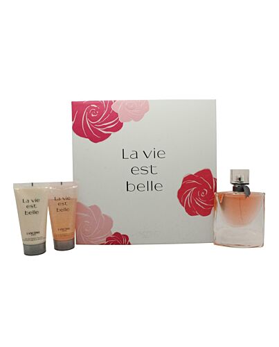 Lancome La Vie Est Belle Gift Set 50ml EDP + 50ml Shower Gel + 50ml Body Lotion-O33512