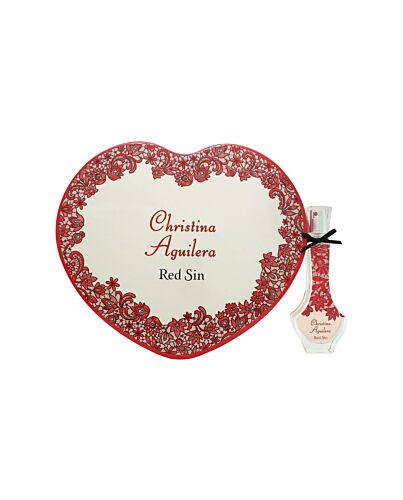 Christina Aguilera Red Sin Gift Set 30ml EDP + Tin Heart Box-U67858