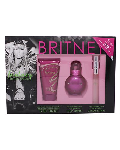 Britney Spears Fantasy Gift Set 30ml EDP Spray + 50ml Body Souffle + 10ml EDP Spray-W459316