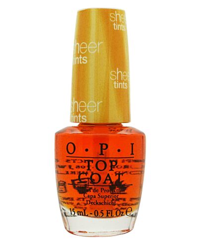 OPI Sheer Tints Top Coat 15ml - I'm Never Amberrassed NTS01-X067309