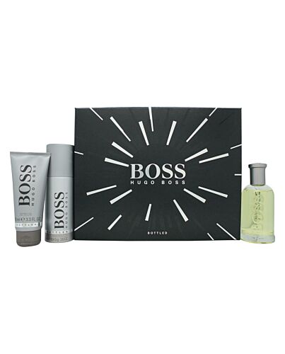 Hugo Boss Boss Bottled Gift Set 100ml EDT + 100ml Shower Gel + 150ml Deodorant Spray-O63386