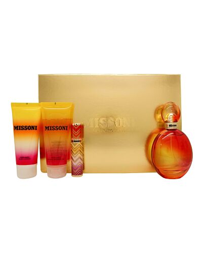 Missoni Gift Set 100ml EDT + 100ml Body Lotion + 100ml Shower Gel + 10ml EDT-V413457