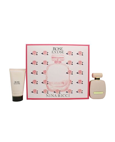 Nina Ricci Rose Extase Gift Set 50ml EDT + 75ml Body Lotion-F88277