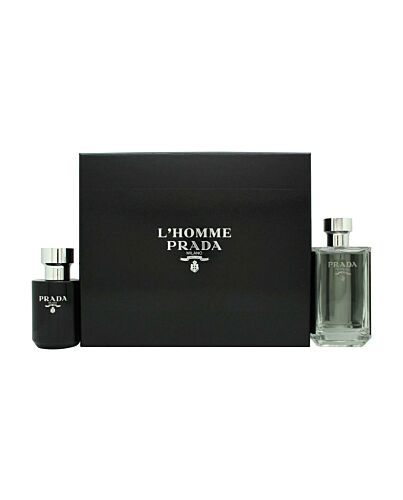 Prada L'Homme Gift Set 100ml EDT + 125ml Aftershave Balm-O93186