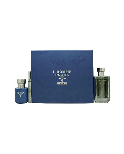 Prada Prada L'Homme L'Eau Gift Set 100ml EDT + 10ml EDT + 100ml Shower Gel-S329241