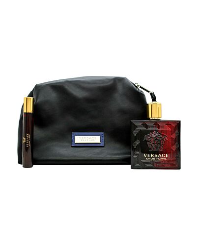 Versace Eros Flame Gift Set 100ml EDP + 10ml EDP + Toiletry Bag-M404648