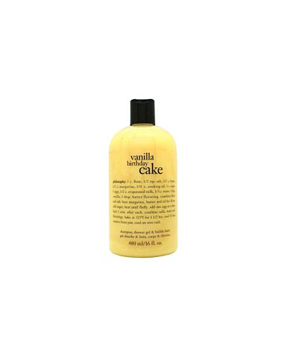 Philosophy Vanilla Birthday Cake Shampoo,Shower Gel & Bubble Bath 480ml-H316753