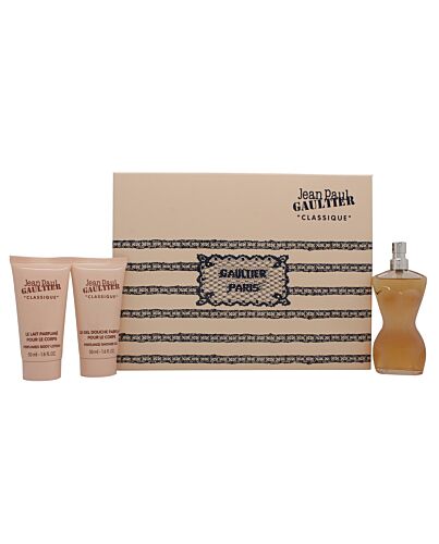 Jean Paul Gaultier Classique Gift Set 50ml EDT Spray + 50ml Body Lotion + 50ml Shower Gel-G884612