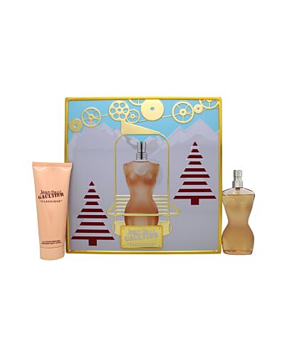 Jean Paul Gaultier Classique Gift Set 50ml EDT + 75ml Body Lotion - Christmas Edition-A341137