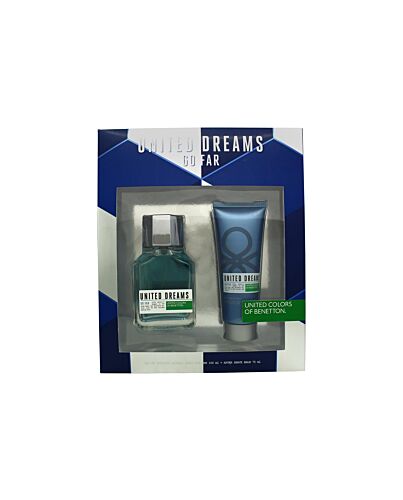 Benetton United Dreams Men Go Far Gift Set 100ml EDT + 75ml Aftershave Balm-I735185