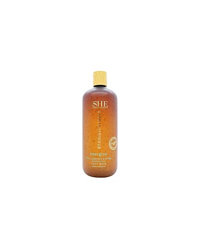 Om She Aromatherapy Energise Lime Peppermint and Orange Body Wash 500ml-O38586