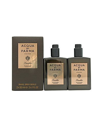 Acqua di Parma Colonia Leather Gift Set 2 x 30ml EDC Travel Spray Refills-G383849