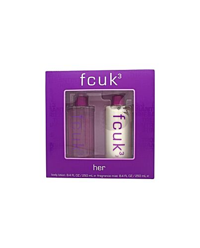 FCUK FCUK 3 for Her Gift Set 250ml Body Lotion + 250ml Fragrance Mist-F35125