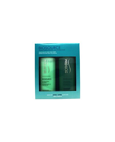 Biotherm Biosource Gift Set For Normal Skin 400ml Hydrating and Tonifying Toner + 400ml Make Up Removing Milk-I269944