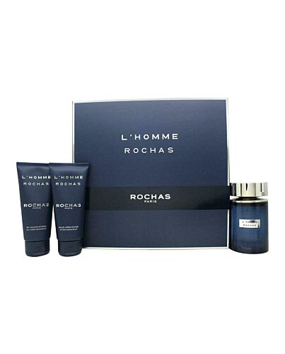 Rochas L'Homme Rochas Gift Set 100ml EDT + 100ml Shower Gel + 100ml Body Lotion-C563594