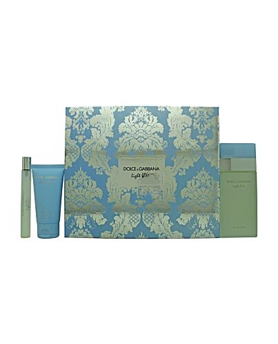 Dolce & Gabbana Light Blue Gift Set 100ml EDT + 50ml Body Cream + 10ml EDT-R391037