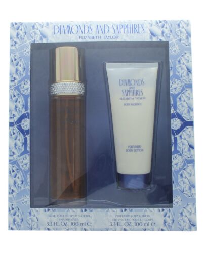 Elizabeth Taylor Diamonds & Sapphires Gift Set 100ml EDT + 100ml Body Lotion-L3100