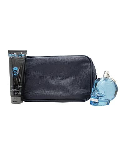 Police To Be Gift Set 125ml EDT + 100ml All Over Body Shampoo + Toiletry Bag-W389757