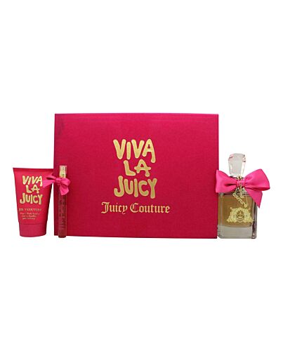 Juicy Couture Viva La Juicy Gift Set 100ml EDP + 125ml Body Souffle + 10ml EDP-D164658