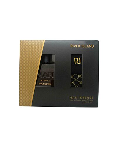 River Island Man Intense Gift Set 100ml EDT + 2 Pairs Of Socks-D624663