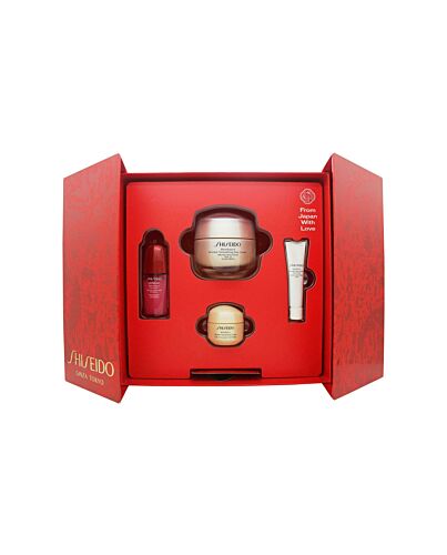 Shiseido Smooth Skin Sensations Gift Set 50ml Benefiance Wrinkle Smoothing Day Cream + 10ml Ultimune Power Infusing Concentrate Serum + 15ml Benefiance Wrinkle Smoothing Cream + 5ml Benefiance Wrinkle Smoothing Eye Cream-B747285