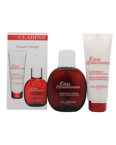 Clarins Eau Dynamisante Gift Set 100ml Eau Dynamisante Spray + 100ml Moisturizing Body Lotion-U86217