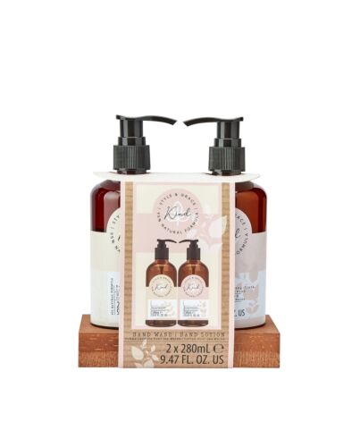 Style & Grace Kind Hand Wash Gift Set 280ml Hand Wash + 280ml Hand Lotion + Pine Tray-B986316