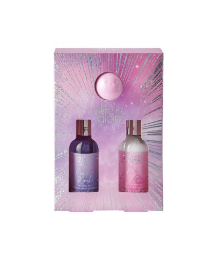 Style & Grace Glitz & Glam Mini Treats Gift Set 100ml Body Wash + 100ml Body Lotion + 50g Bath Fizzer-P163221