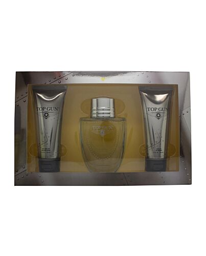 Top Gun Chevron Gift Set 100ml EDT + 100ml Shower Gel + 100ml Aftershave Balm-B546363