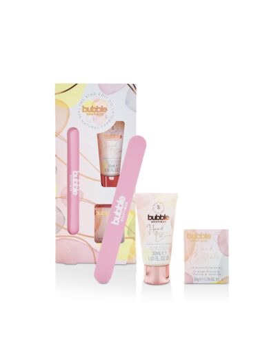 The Kind Edit Co. Bubble Boutique Hand Care Gift Set 30ml Hand Lotion + 50g Hand Crystals + Nail File-P821224