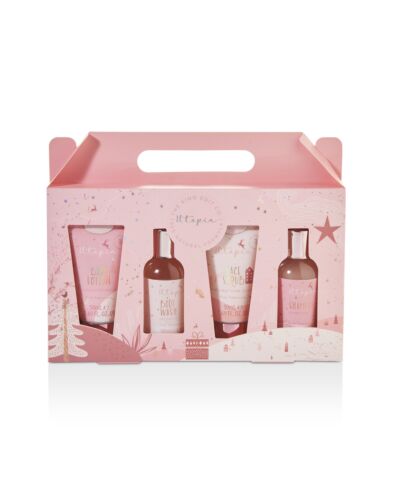 The Kind Edit Co. Utopia Pamper Collection Gift Set 100ml Body Wash + 100ml Shampoo + 50ml Body Lotion + 50ml Face Scrub-F242851