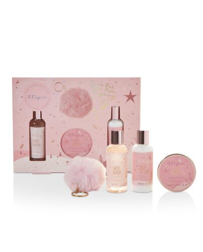 The Kind Edit Co. Utopia Keyring Gift Set 80ml Body Wash + 80ml Body Lotion + 50ml Body Scrub + Keyring-P857224