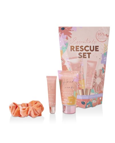 Sunkissed Essentials Rescue Gift Set 50ml Hand Cream + 8ml Lip Gloss + Scrunchie-N1969211