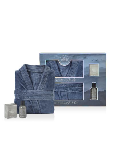 The Kind Edit Co. Skin Expert Robe Gift Set 100g Soap + 100ml Shampoo + Bath Robe-T754262