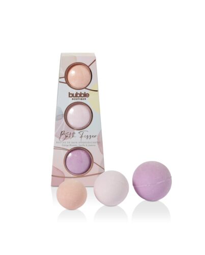 The Kind Edit Co. Bubble Boutique Fizzer Pyramid Gift Set 80g Bath Fizzer + 50g Bath Fizzer + 30g Bath Fizzer-B746376