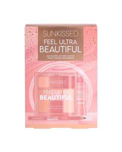 Sunkissed Feel Ultra Beautiful Gift Set Face Palette + Lip Liner + Lipstick-P207231